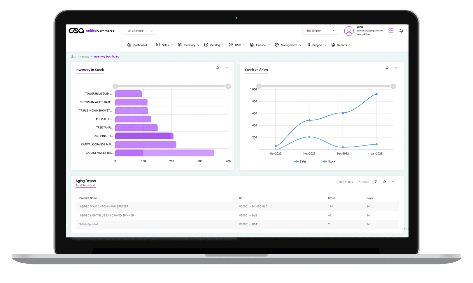 Osa Data Order Management Hub Inventory in Stock