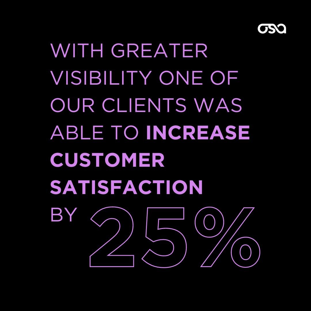 increase customer satisfaction with greater supply chain visibility 